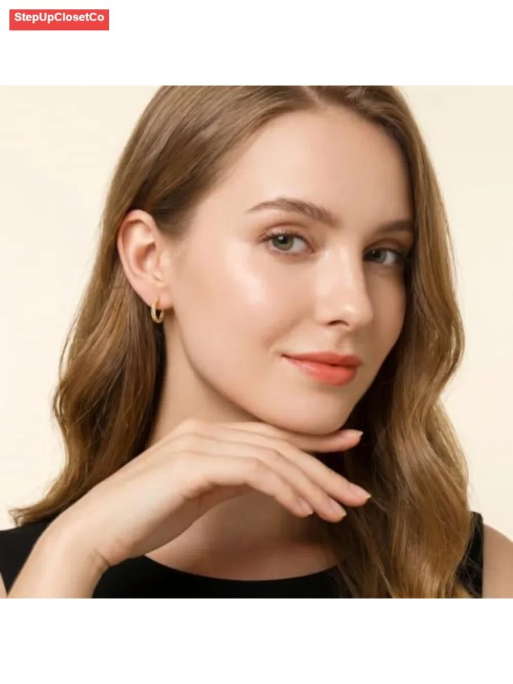 14K Gold Plated Hoop Earrings for Women Twisted Rope Huggie Jewelry Gift
